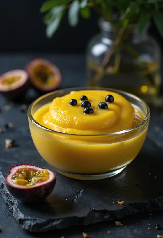 Parfait de maracuyá servido