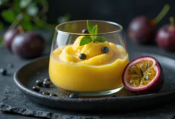 Parfait de maracuyá servido