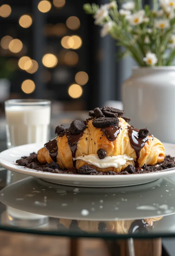 Croissant de Oreo servido