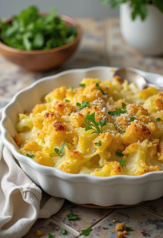 Col rizada al horno vegana servida